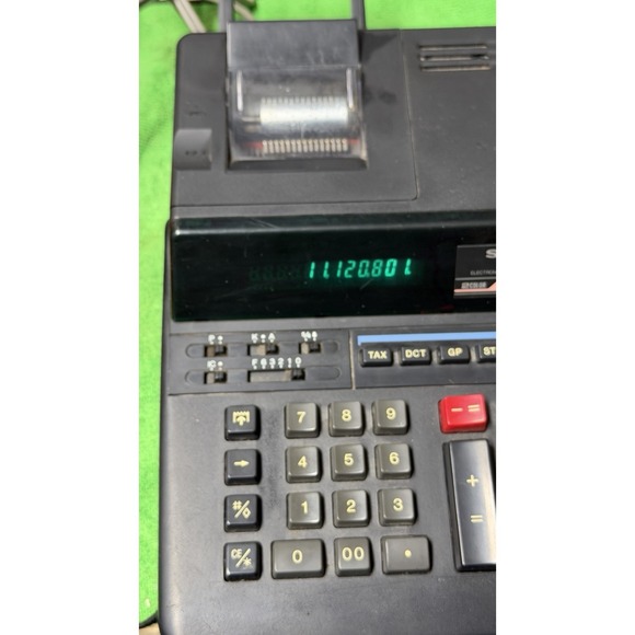 Sharp EL-2630A Printing Calculator 12 Digit 2-Color Ribbon Tested Working - Picture 8 of 12
